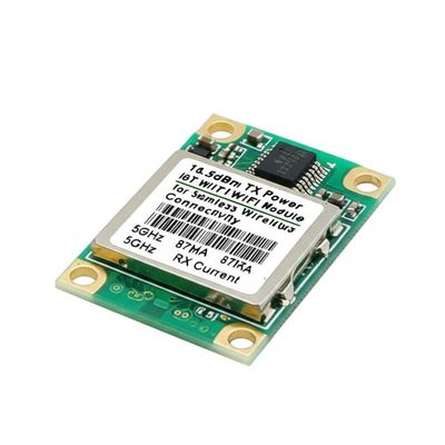 Module WiFi IoT 16.5dBm de puissance TX pour une connectivité sans fil transparente 2.4GHz 380mA Courant TX 5GHz 87mA Courant RX