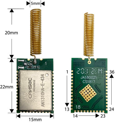 module sans fil de Ti du module rf Soc de 13dBm 1uA Cc1310 Lora 868mhz